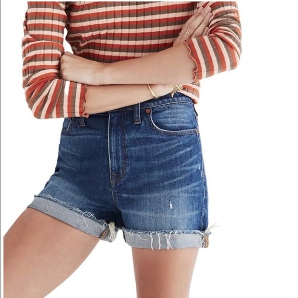 MADEWELL High-Rise Denim Shorts in Glenoaks Wash - Picture 9 of 9